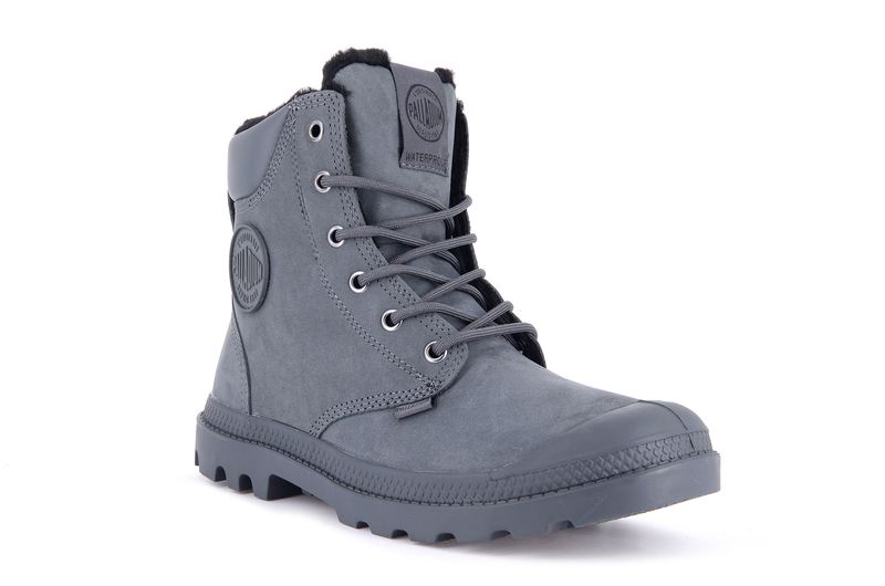 Dark Shadow Kids' Palladium Pampa Sport Cuff Wps Boots | Israel  GTNAIE-412