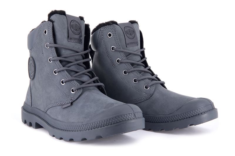 Dark Shadow Kids' Palladium Pampa Sport Cuff Wps Boots | Israel  GTNAIE-412