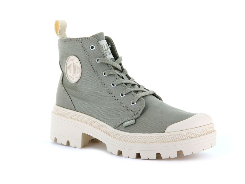 Dune Women's Palladium Pallabase Twill Boots | Israel  ULRNHC-726