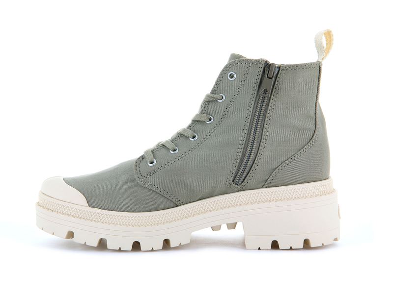 Dune Women's Palladium Pallabase Twill Boots | Israel  ULRNHC-726