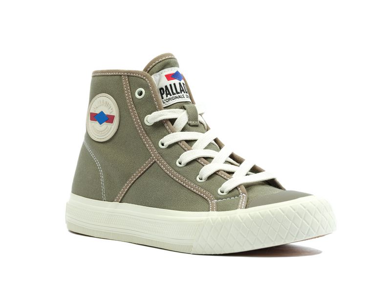 Dusky Green Men's Palladium Palla Louvel High Tops | Israel  ZHLWBE-830