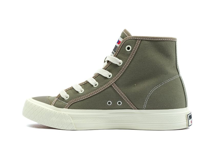 Dusky Green Men's Palladium Palla Louvel High Tops | Israel  ZHLWBE-830