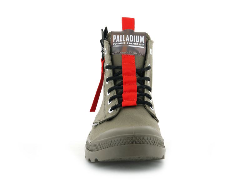 Dusky Green Men's Palladium Pampa Hi Ticket To Earth Boots | Israel  DANETU-467