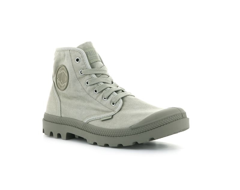 Eucalyptus/Aluminium Men's Palladium Pampa Hi High Tops | Israel  UQAGZV-054