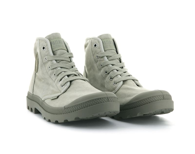 Eucalyptus/Aluminium Men's Palladium Pampa Hi High Tops | Israel  UQAGZV-054