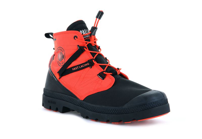 Firecracker Men's Palladium Pampa Travel Lite+ Waterproof High Tops | Israel  HDFJOC-782