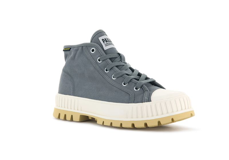 Granite Gray Kids' Palladium Pallashock Mid Og High Tops | Israel  GBRJLS-208