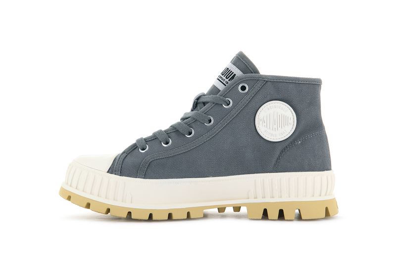 Granite Gray Kids' Palladium Pallashock Mid Og High Tops | Israel  GBRJLS-208