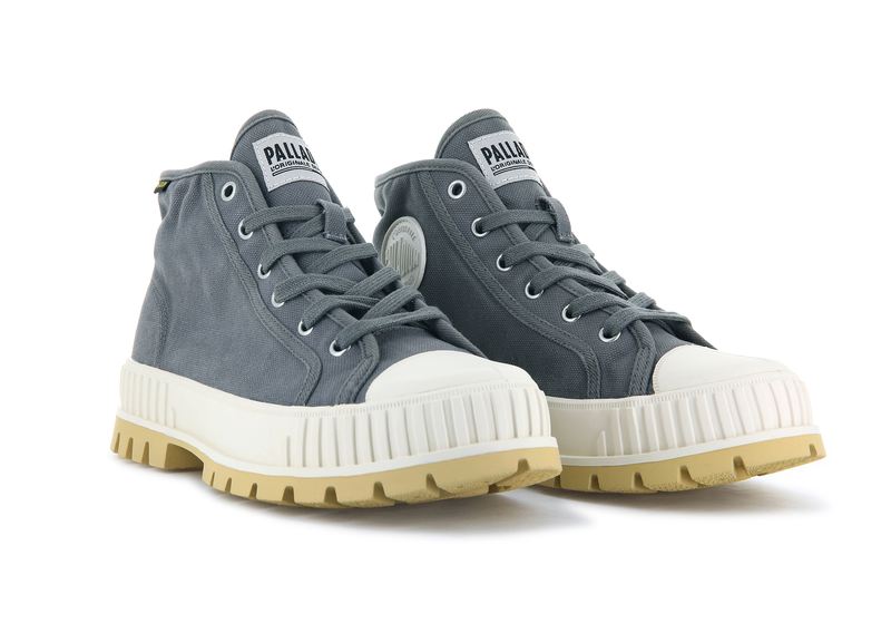 Granite Gray Kids' Palladium Pallashock Mid Og High Tops | Israel  GBRJLS-208