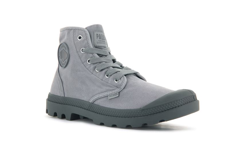 Gray Flannel Men's Palladium Pampa Hi Boots | Israel  AHIRZP-017