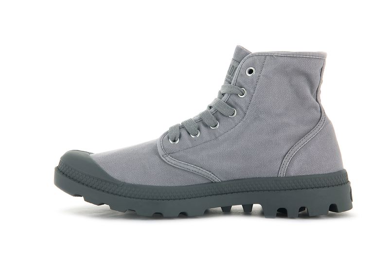 Gray Flannel Men's Palladium Pampa Hi Boots | Israel  AHIRZP-017