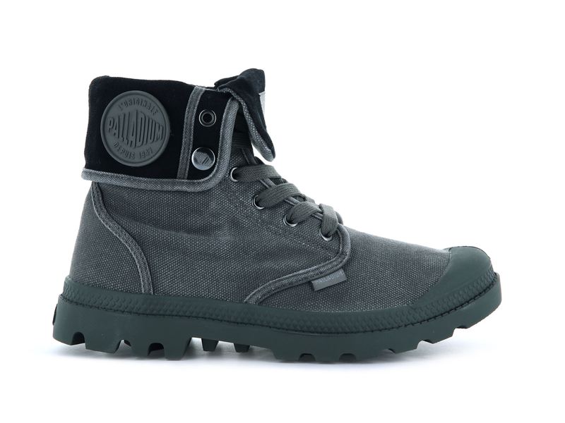 Metal/Black Men\'s Palladium Baggy Boots | Israel  VRSJPX-287