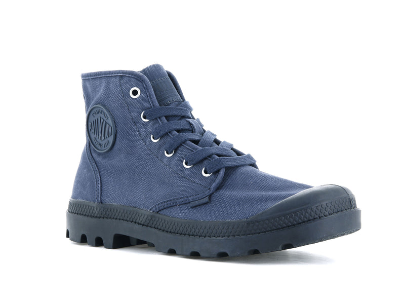 Moodindigo/Anthrcite Men's Palladium Pampa Hi High Tops | Israel  QEFPZD-925