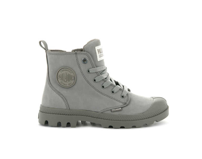 Moonrock Women\'s Palladium Pampa Hi Zip Nubuck Boots | Israel  QXEUVL-630