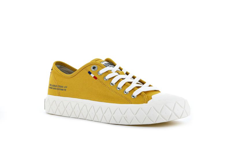 Mustard Kids' Palladium Palla Ace Canvas Low Tops | Israel  ULNVOI-498