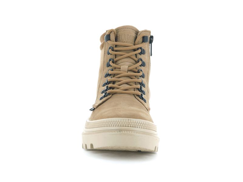 Ochre Tan Women's Palladium Pallatrooper Hiker Nubuck High Tops | Israel  TEDIUH-951