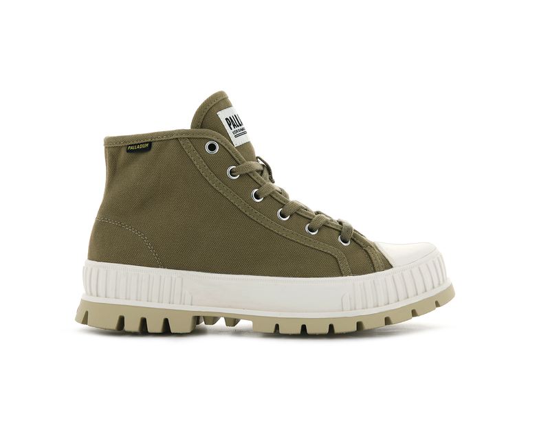 Olive Kids\' Palladium Pallashock Mid Og High Tops | Israel  BKYDMA-719