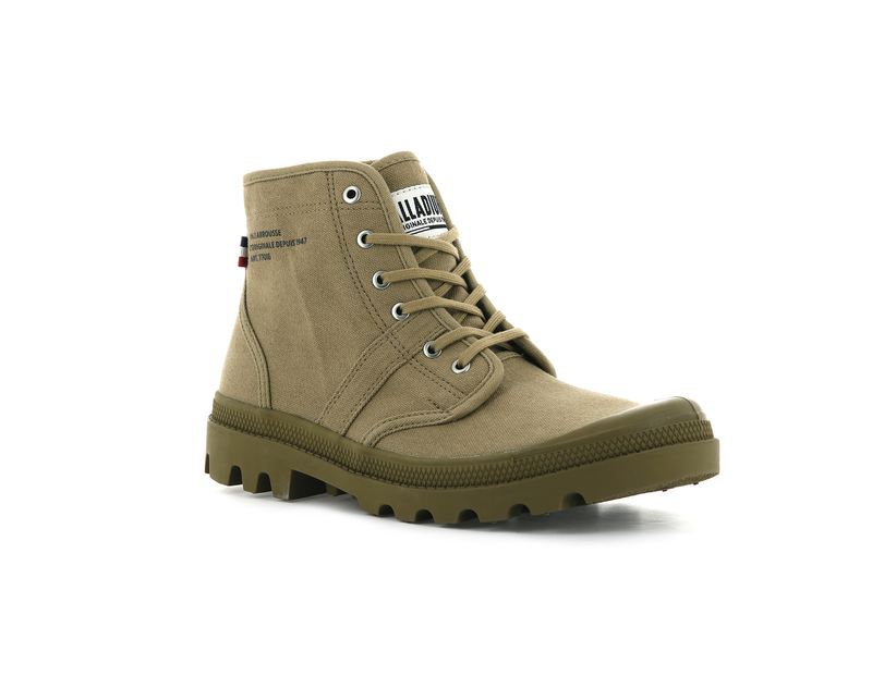 Olive Men's Palladium Pallabrousse Legion High Tops | Israel  ENAJIH-853