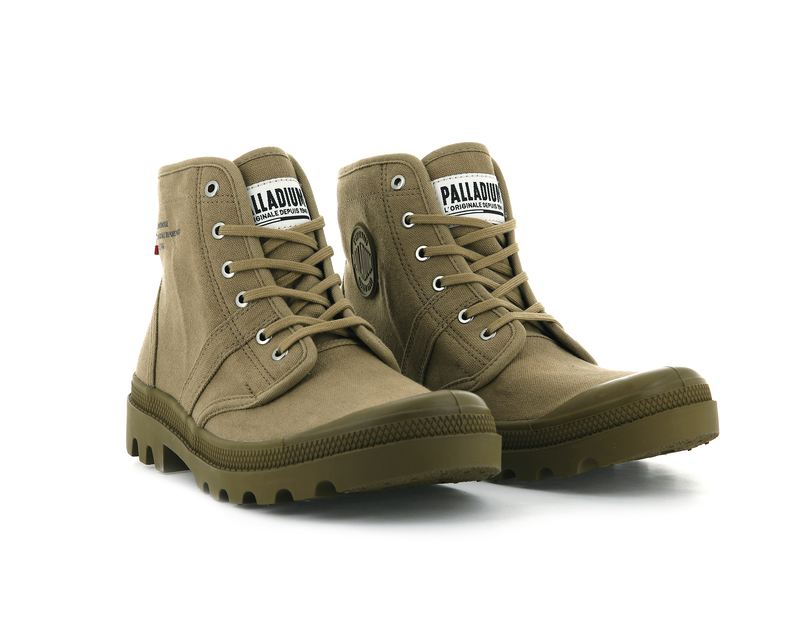 Olive Men's Palladium Pallabrousse Legion High Tops | Israel  ENAJIH-853