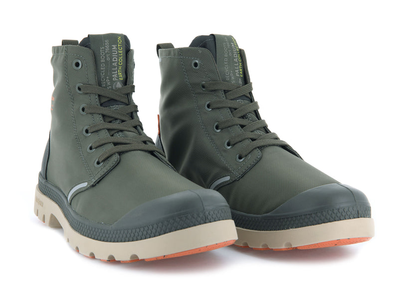 Olive Night/Beluga Kids' Palladium Pampa Lite+ Recycle Wp+ Boots | Israel  SYUIRJ-728