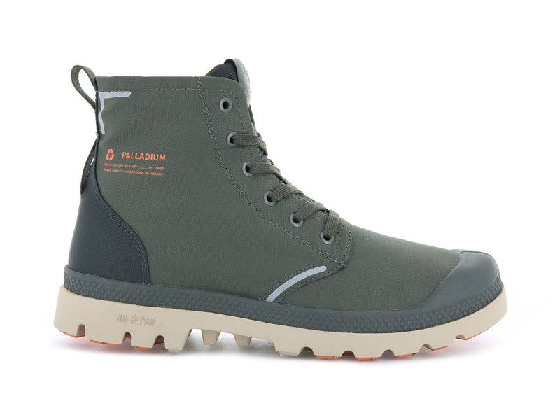 Olive Night/Beluga Kids\' Palladium Pampa Lite+ Recycle Wp+ Boots | Israel  SYUIRJ-728