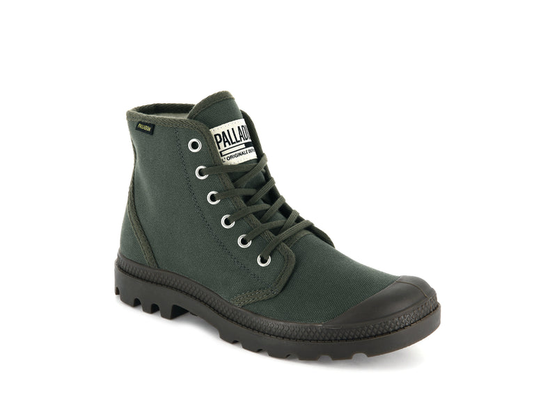 Olive Night Black Men's Palladium Pampa Hi Originale High Tops | Israel  XTUPVM-140