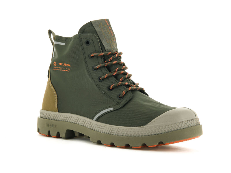 Olive Night/Butternut Kids' Palladium Pampa Lite+ Recycle Wp+ Boots | Israel  VIWNJO-987