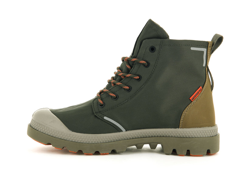 Olive Night/Butternut Kids' Palladium Pampa Lite+ Recycle Wp+ Boots | Israel  VIWNJO-987