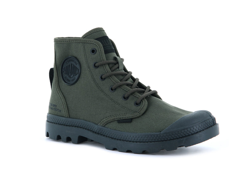 Olive Night Kids' Palladium Pampa Hi Htg Supply Boots | Israel  CUPHJS-381