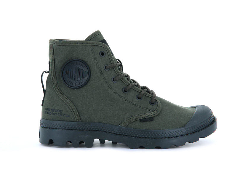 Olive Night Kids\' Palladium Pampa Hi Htg Supply Boots | Israel  CUPHJS-381