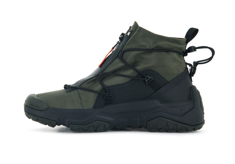 Olive Night Men's Palladium Off-Grid Hi Zip Waterproof + Low Tops | Israel  RZFIVD-870