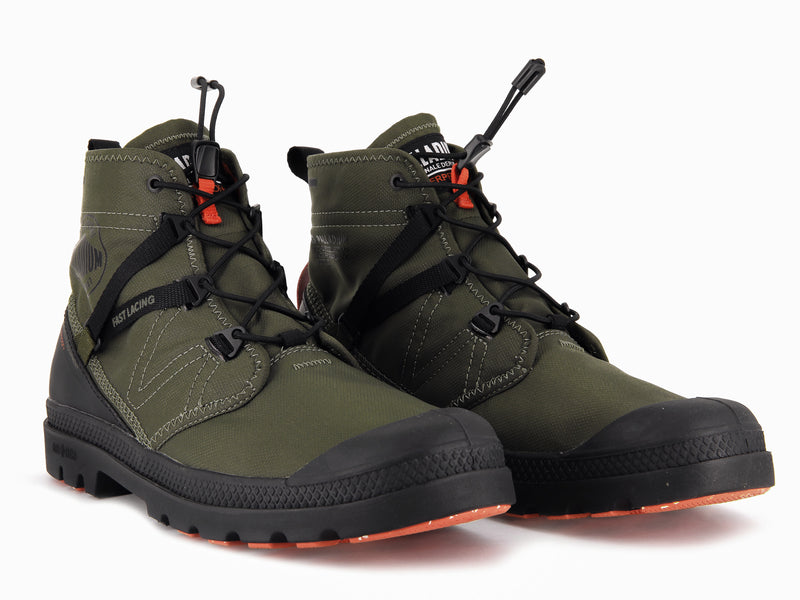 Olive Night Men's Palladium Pampa Travel Lite+ Waterproof High Tops | Israel  AMJYXU-547