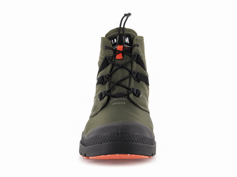 Olive Night Men's Palladium Pampa Travel Lite+ Waterproof Boots | Israel  MNHSXY-957