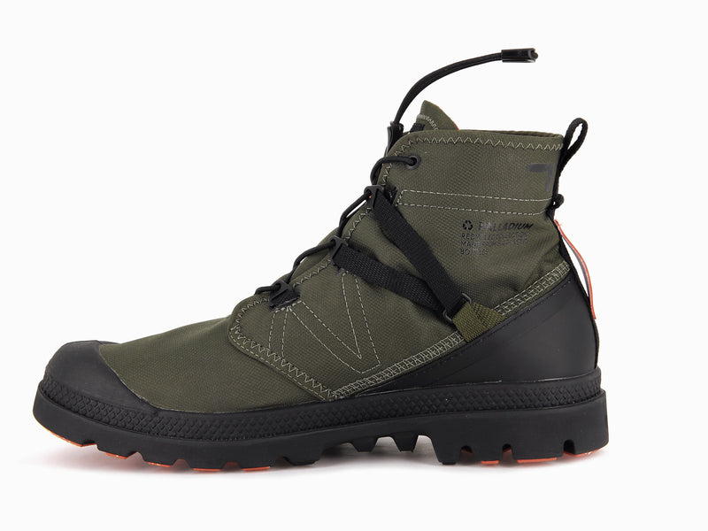 Olive Night Men's Palladium Pampa Travel Lite+ Waterproof Boots | Israel  MNHSXY-957