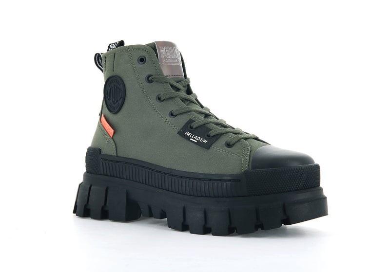 Olive Night Women's Palladium Revolt Hi Tx High Tops | Israel  LMXHTC-723