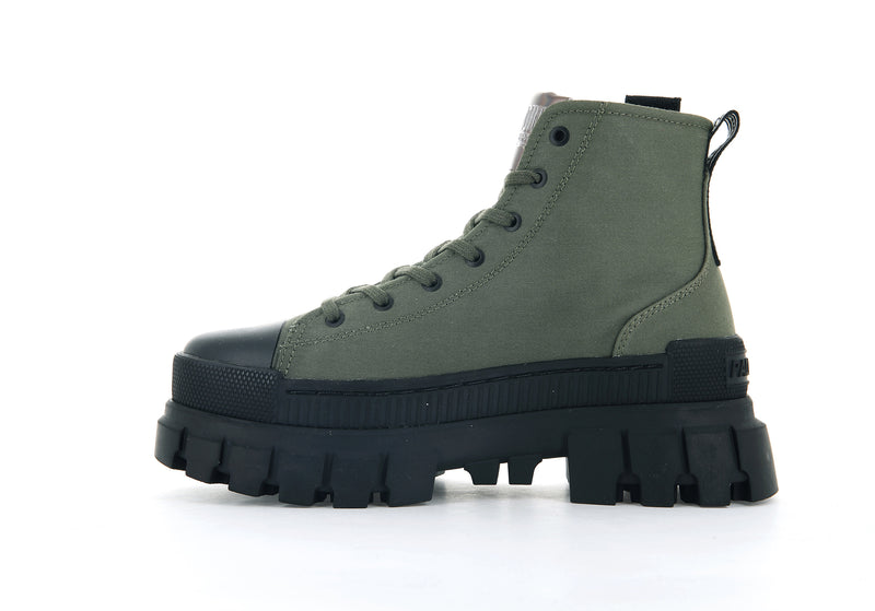 Olive Night Women's Palladium Revolt Hi Tx High Tops | Israel  LMXHTC-723