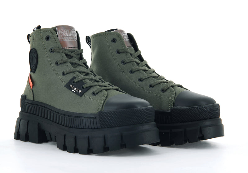 Olive Night Women's Palladium Revolt Hi Tx High Tops | Israel  LMXHTC-723