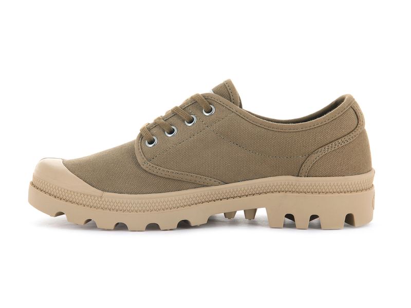 Olive Women's Palladium Pallabrousse Oxford Low Tops | Israel  WTHINM-530