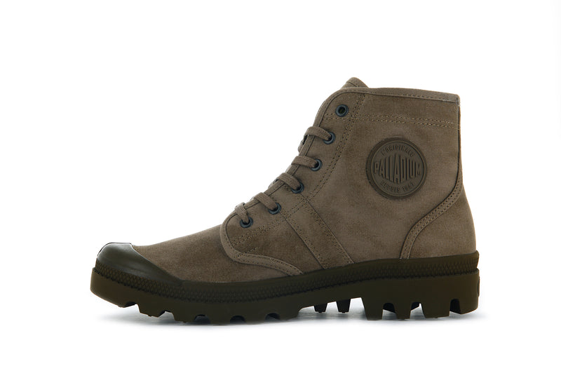 Otter Brown Men's Palladium Pallabrousse Legion Wax High Tops | Israel  EKWVPB-392