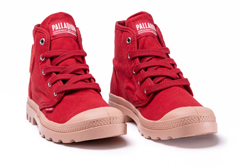 Red Salsa Kids' Palladium Pampa Hi V Boots | Israel  CVIZJX-053