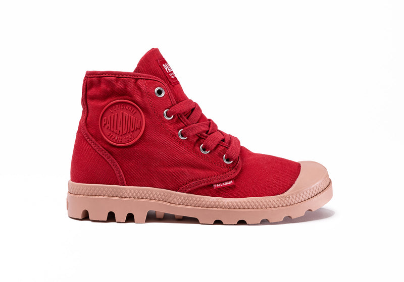 Red Salsa Kids\' Palladium Pampa Hi V Boots | Israel  CVIZJX-053