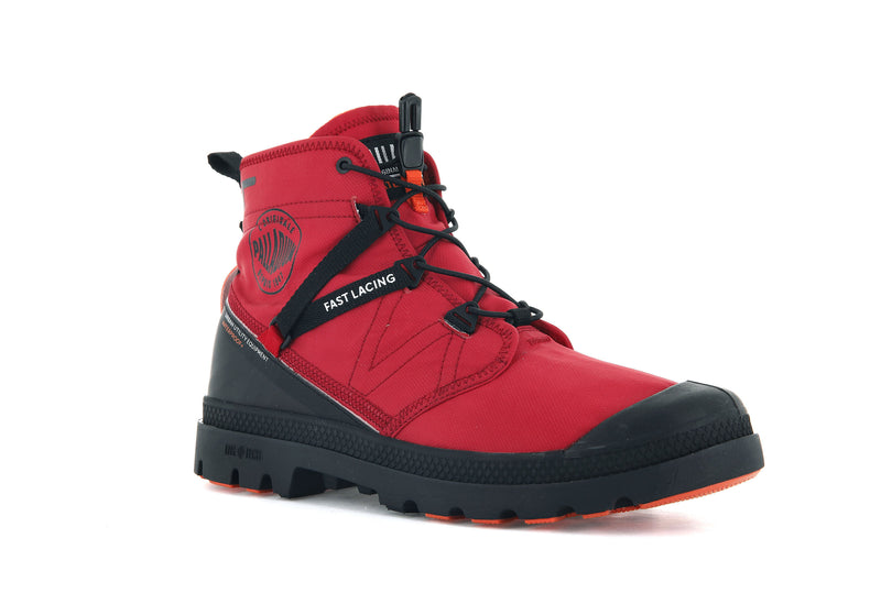 Red Salsa Men's Palladium Pampa Travel Lite+ Waterproof High Tops | Israel  OHMBSQ-607