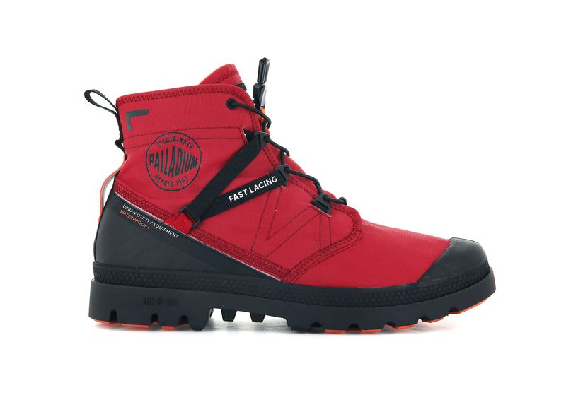 Red Salsa Men\'s Palladium Pampa Travel Lite+ Waterproof Boots | Israel  QJPZLC-235