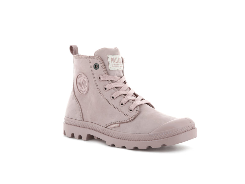 Rose Smoke Women's Palladium Pampa Hi Zip Nubuck High Tops | Israel  JOGWRP-296