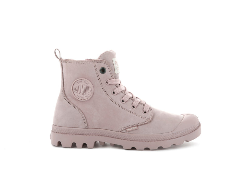 Rose Smoke Women\'s Palladium Pampa Hi Zip Nubuck High Tops | Israel  JOGWRP-296