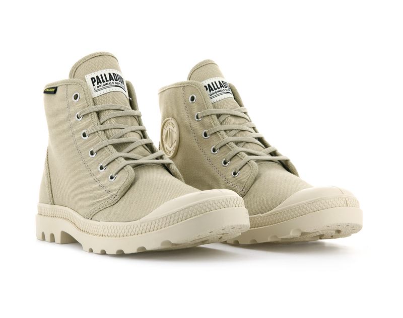 Sahara/Ecru Kids' Palladium Pampa Hi Originale Boots | Israel  NAZVGH-425