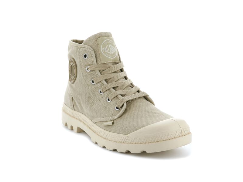 Sahara Ecru Men's Palladium Pampa Hi High Tops | Israel  ERJDOH-548