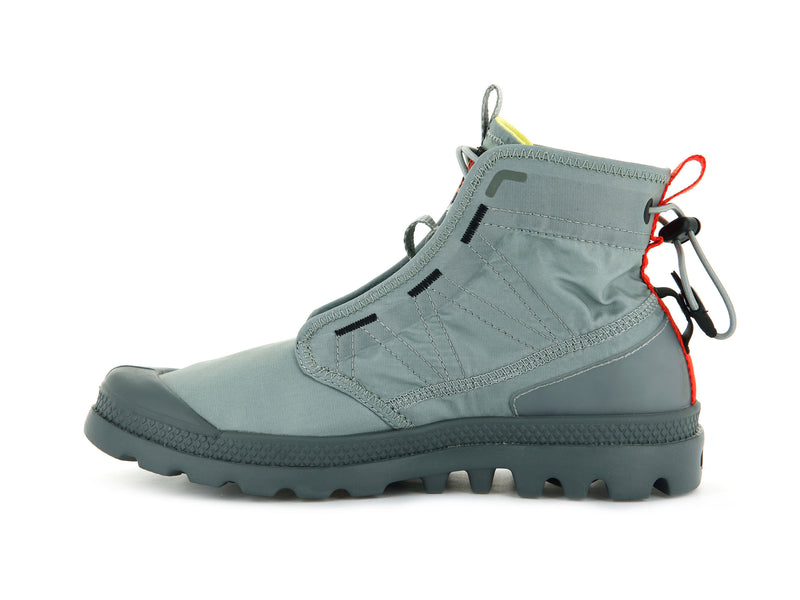 Slate Gray Men's Palladium Pampa Travel Lite Boots | Israel  QBTFYS-048