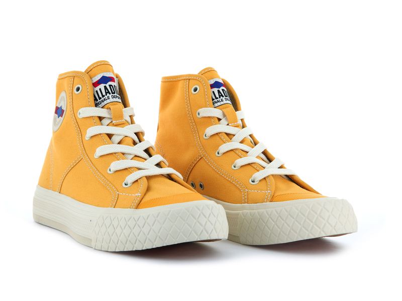 Spicy Mustard Kids' Palladium Palla Louvel High Tops | Israel  XJVHTO-510