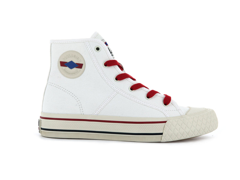 Star White Kids\' Palladium Palla Louvel High Tops | Israel  EFNDLZ-793